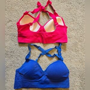 Women's Pink and Blue Crossback Bra